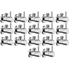 Senkiddpro Turbo Stainless Steel Chrome Finish Wall Mounted Angle Cock (Pack of 17)