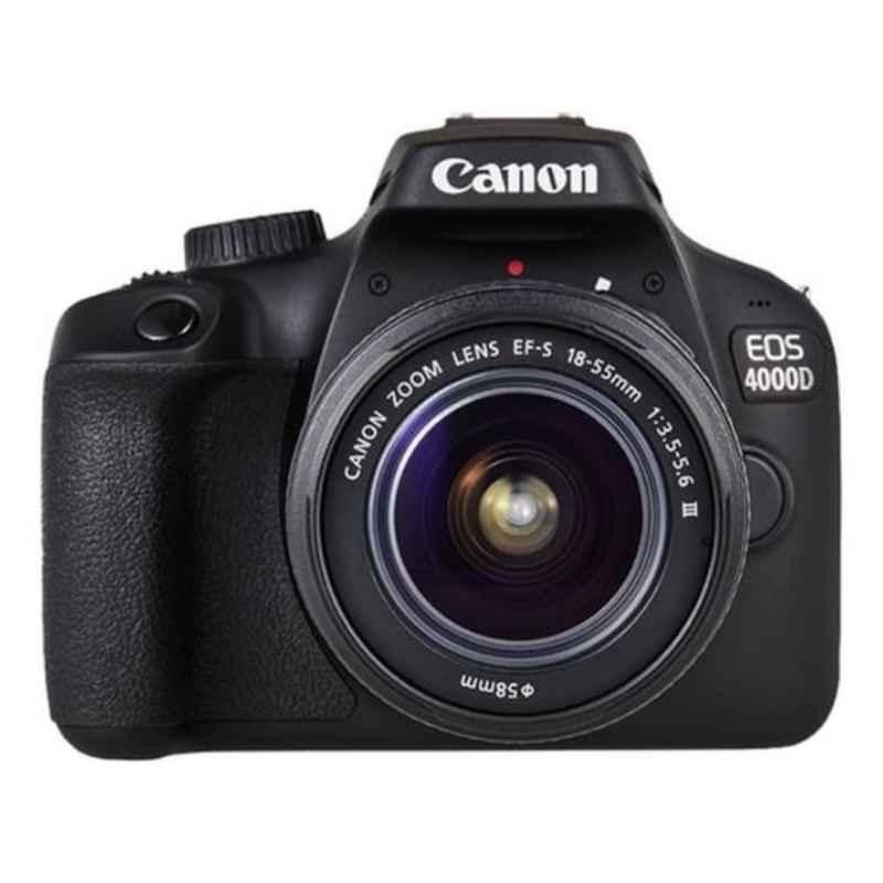 Canon EOS 4000D Black DSLR Camera with EF-S 18-55mm III Lens Kit