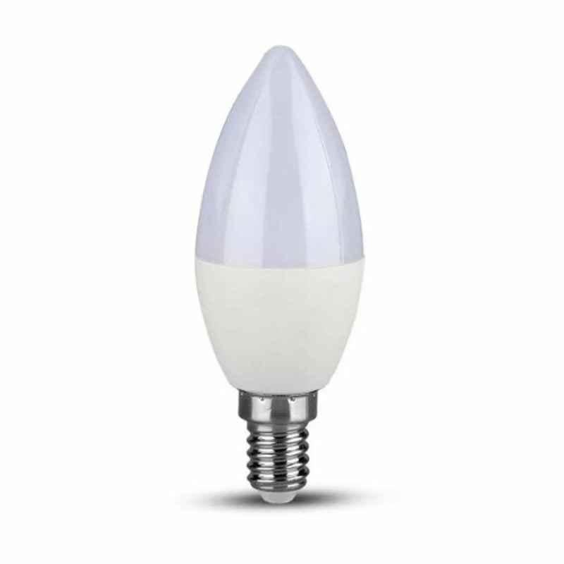 V-Tac 4W 200-240 VAC 2700K Warm White Frosted LED Candle Bulb, VT-1818