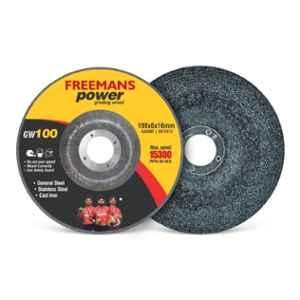 Freemans Power 4 inch Aluminium Oxide Black Grinding Wheels, GW100 (Pack of 25)