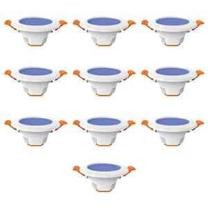 Fybros F-Eco 6W Polycarbonate Blue Round LED Ceiling Light, FLS5853J (Pack of 10)
