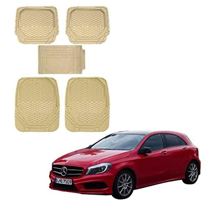Kozdiko 5 Pcs 8855TW Beige Car Foot Mat Set for Mercedes Benz A-Class, koz_20243