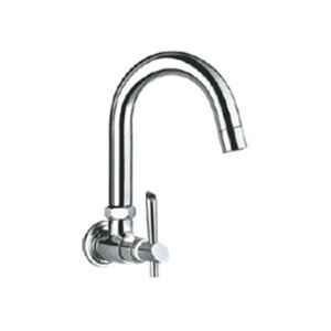 Hindware Immacula Stainless Steel Chrome Wall Mounted Star Rated Sink Cock with Swivel, F110021SCP