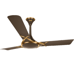 Luminous Deltoid Espresso Gold Ceiling Fan Sweep: 1200 mm