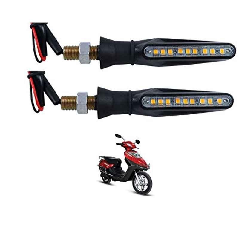 Kozdiko 4 Pcs Plastic Front & Rear Side Sleek Yellow Bike Indicator Set for Avon E Star