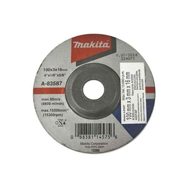 Makita A-83587 100x3x16 mm White, Black & Red Stainless Steel Metal Cutting Disc