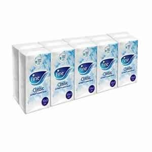 Fine Classic Sterilized Facial Tissue, 3 Ply, 10 Sheets, 10 Box/Pack