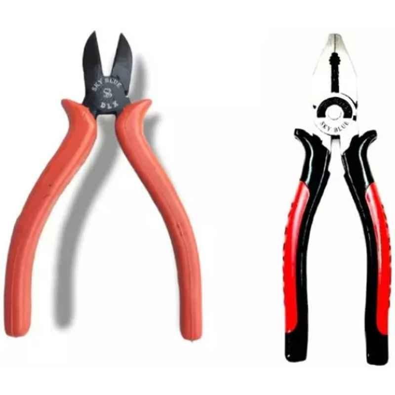 Sky Blue 2 Pcs 7.8 inch Lineman Plier Combo, SBE_PLIER_COMBO_MOD_00770