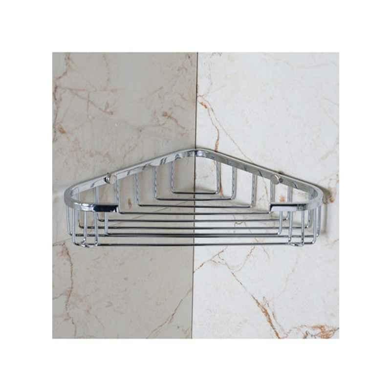 Milano Stainless Steel Silver Corner Basket, 140400500566