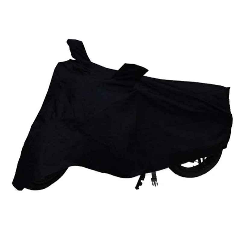 Riderscart Polyester Black Waterproof Two Wheeler Body Cover with Storage Bag for Royal Enfield Continental GT 650 Black Magic