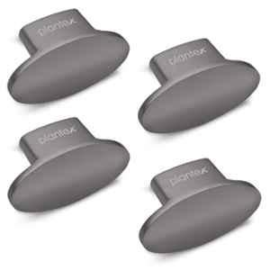 Plantex Heavy Duty Small Knob for Drawer/Cabinet/Pull and Push for Drawer Home/Office (Pack of 4) Oval, Black Nickel Matte