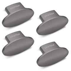 Plantex Heavy Duty Small Knob for Drawer/Cabinet/Pull and Push for Drawer Home/Office (Pack of 4) Oval, Black Nickel Matte