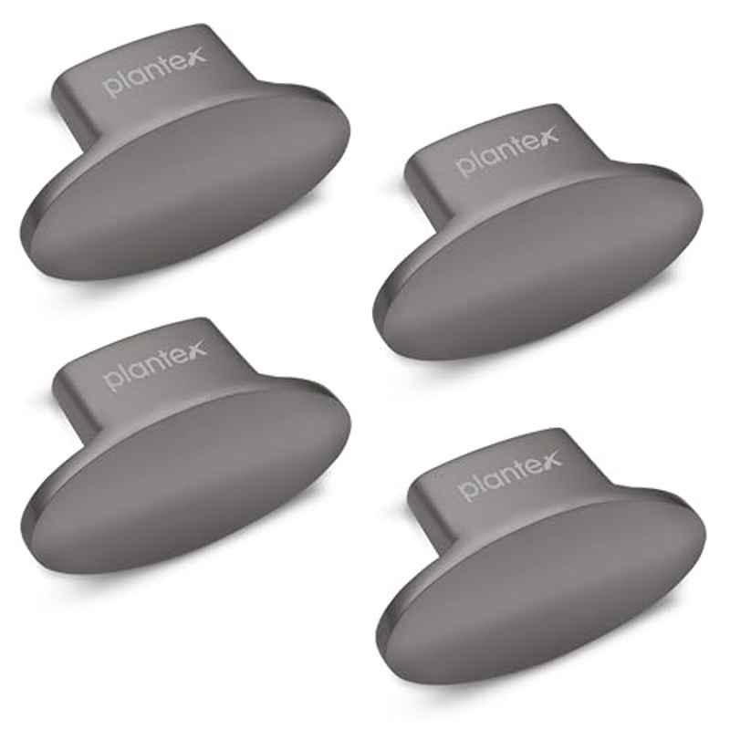 Plantex Heavy Duty Small Knob for Drawer/Cabinet/Pull and Push for Drawer Home/Office (Pack of 4) Oval, Black Nickel Matte