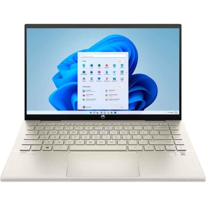 HP Pavilionx360 Gold Laptop with Intel Core i5-1155G7/8GB/512GB SSD/Window 11 Home & 14 inch FHD Display