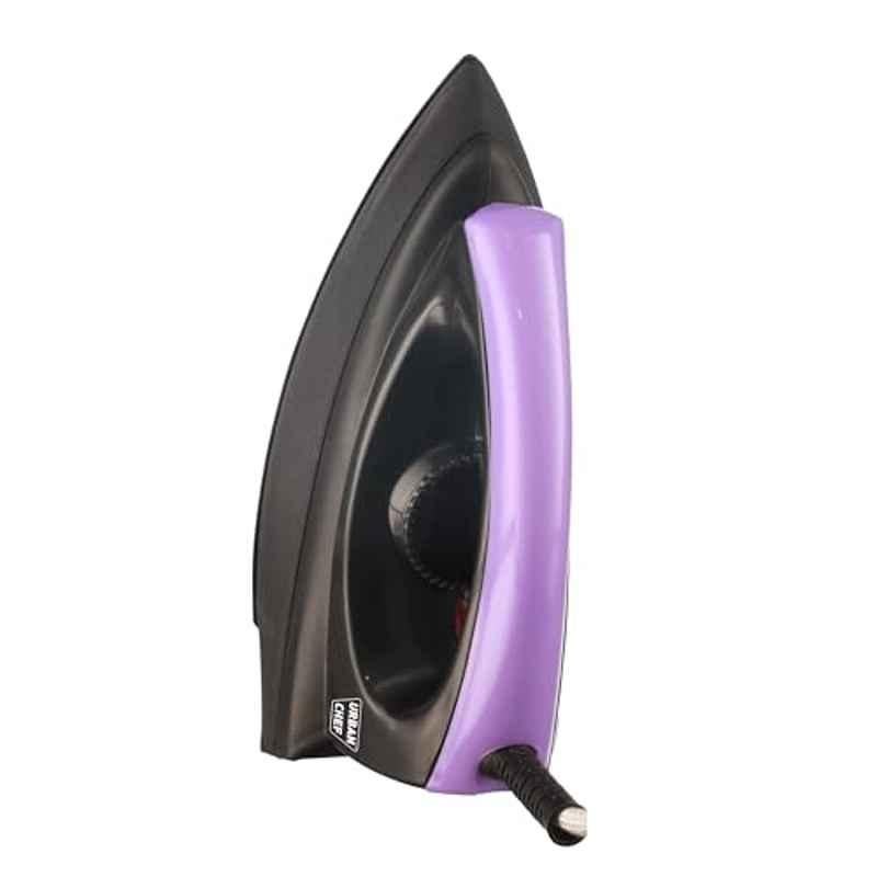 Urban Chef Ease Pro 1000W Violet & Black Dry Iron with Non-Stick Coated Heavy Sole Plate, UC-DI-227