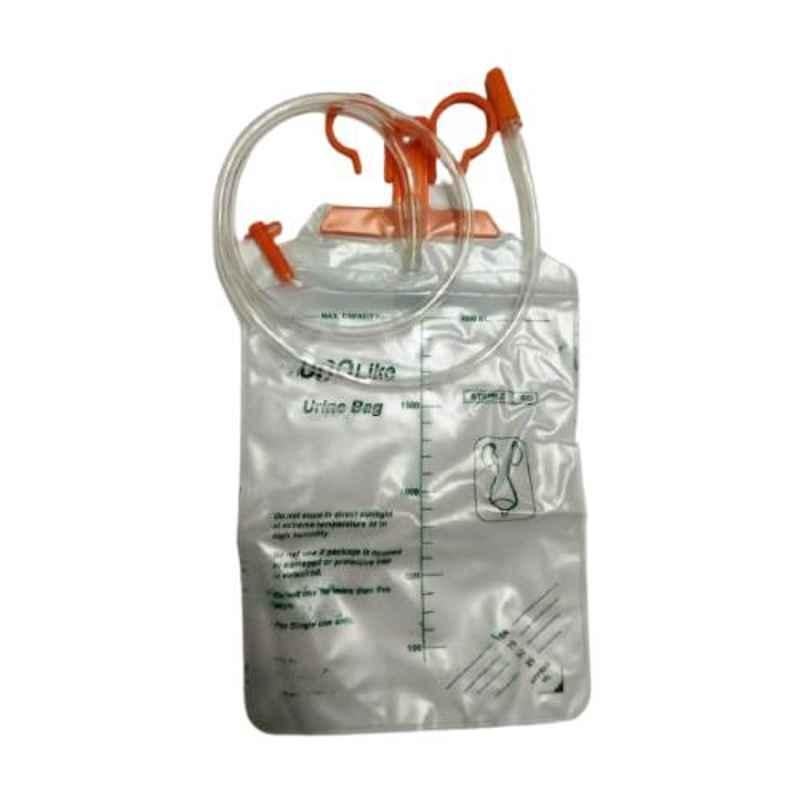 B Positive 2000ml Urine Bag With Hanger (Pack of 5)