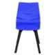 Regent Diamond Shell Plastic Black & Blue Chair (Pack of 7)