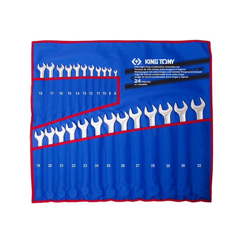 King Tony 24 PCS Ultra-Light & Long Combination Wrench Set, 12B4MRN