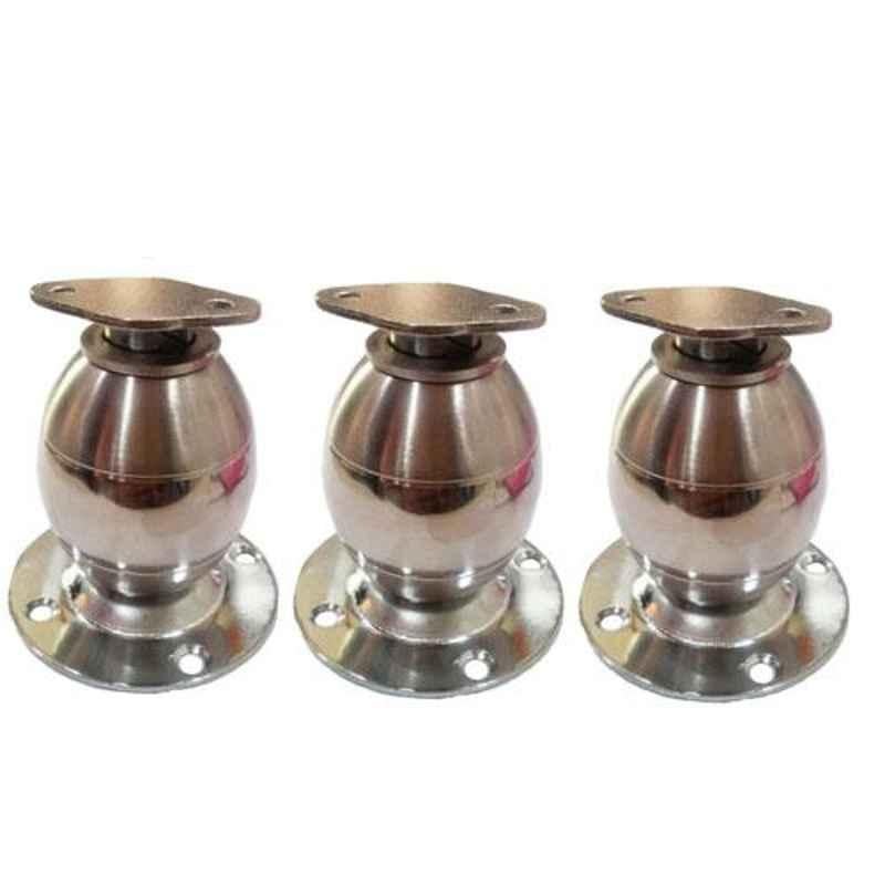 Nixnine Stainless Steel Magnetic Stopper & Closet for Door, SS_RUD_A-618_3PS (Pack of 3)