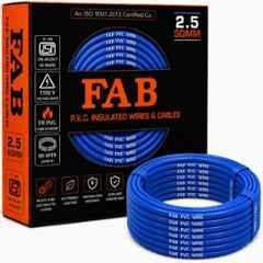 FAB 2.5 Sqmm Single Core Blue FR PVC CCS Copper Insulated House Wire, Length: 91 m