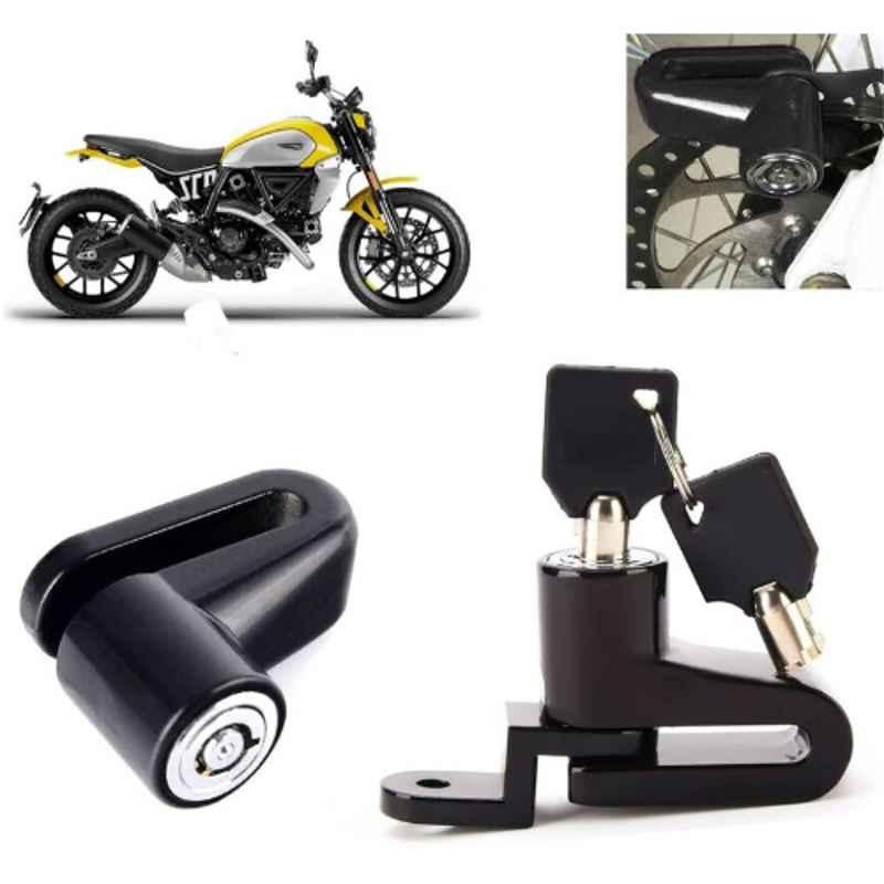 Auto Pearl Steel Black Heavy Duty Anti-Theft Disc Brake Lock for Scrambler, Lock_157