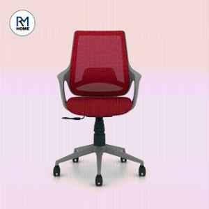 RM HOME Hamza Breathable Mesh Medium Back Red Executive Chair