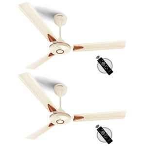 Longway Aero 28W 5 Star Ivory BLDC Ceiling Fan with Remote Control, Sweep: 1200 mm (Pack of 2)