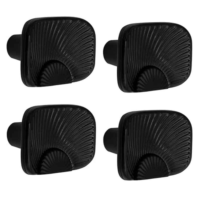 Plantex Knobs for Drawers/Drawer Knobs/Rectangle Knob for Cabinets/Pull-Push Knob for Kitchen/Bedroom/Drawer (Pack of 4) DC-Black & Z-Black