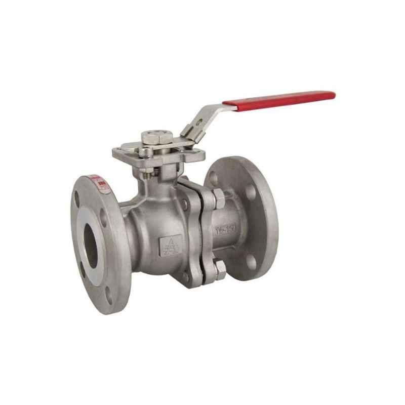 AMS Valves 2.1/2 inch SS316 CL150 Flanged End Raised Face Ball Valve, AMSSSBV15065