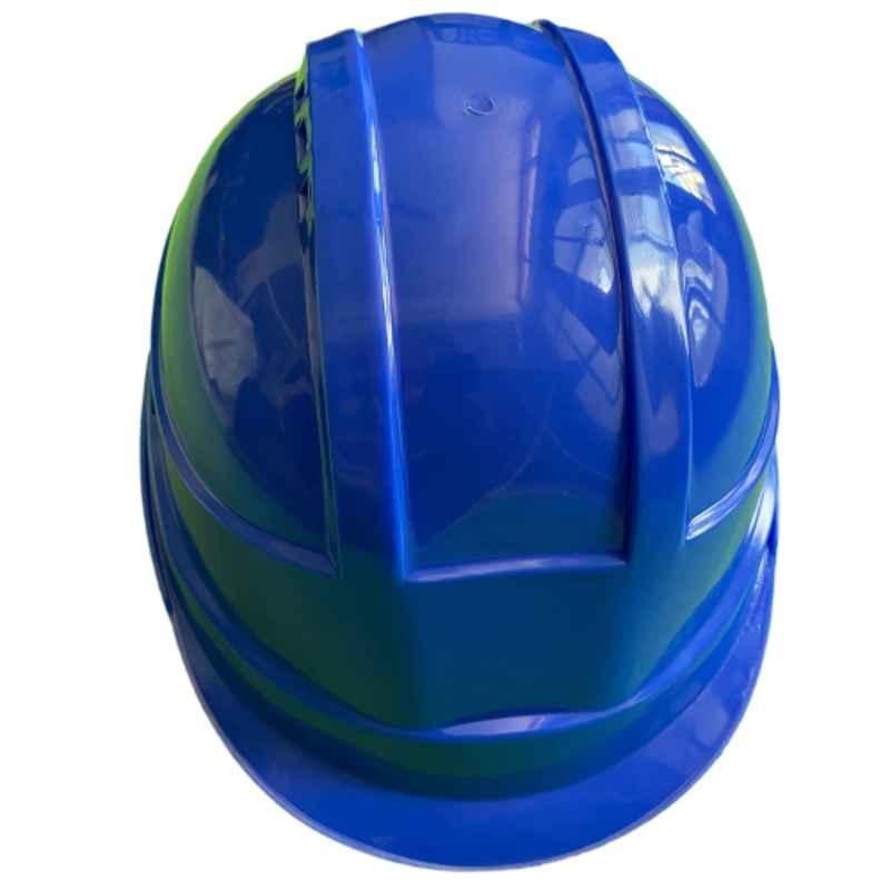 Ladwa ABS HDPE Blue Heavy Duty Director Ratchet Safety Helmet, LSI-Helmet-BSH-P1