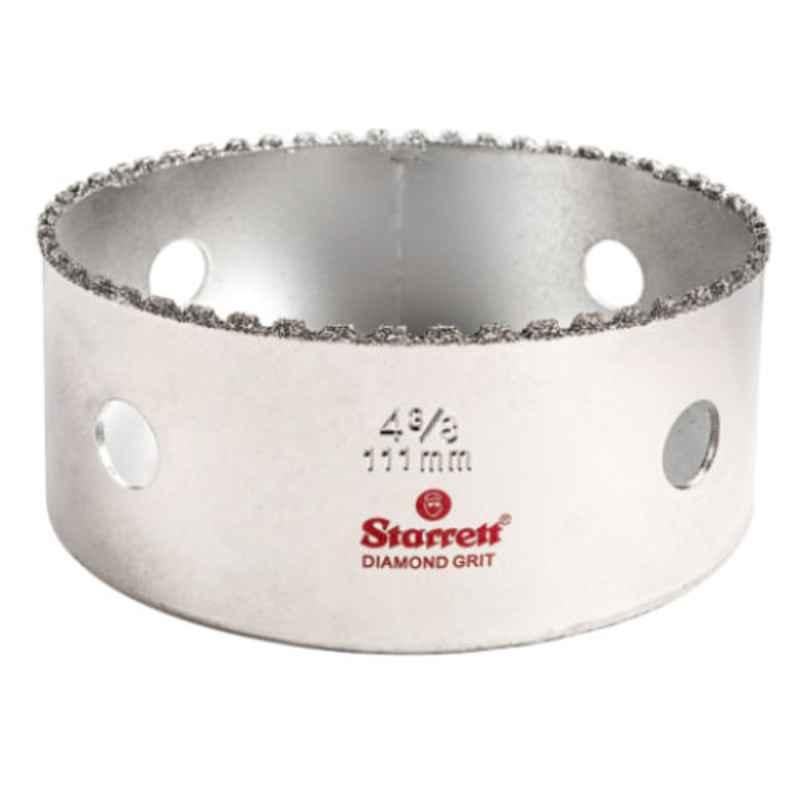 Starrett 111mm Silver Diamond Grit Hole Saw, KD0438-N