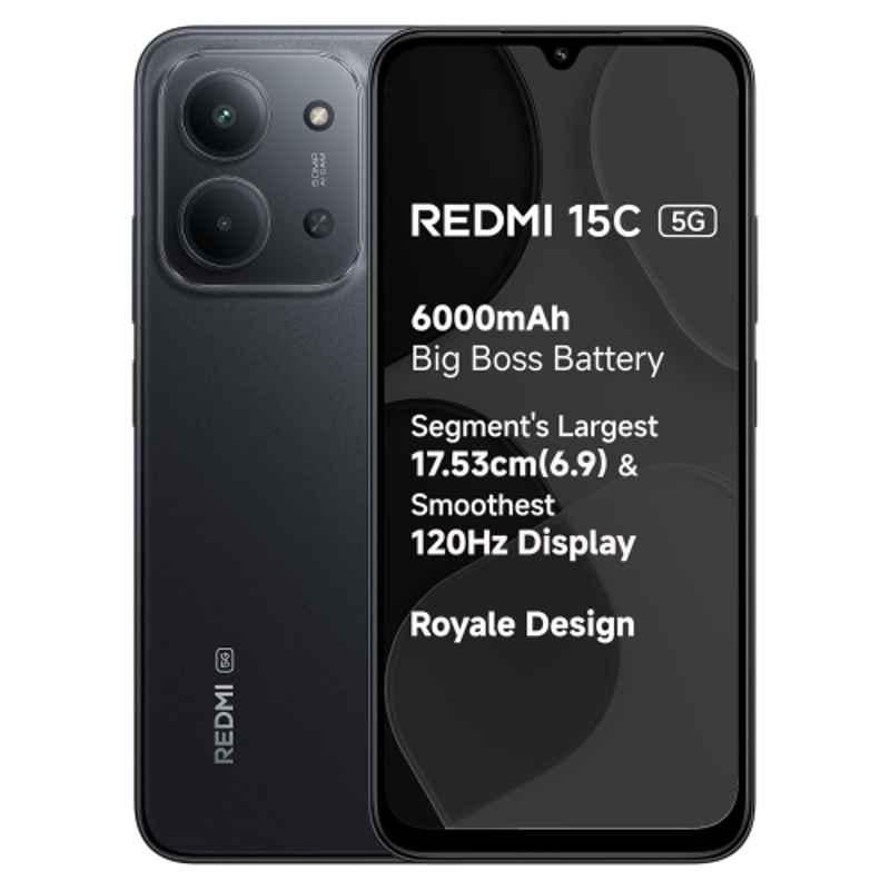 Redmi 15C 6.9 inch 6000mAh 4GB RAM/128GB Storage Midnight Black Smartphone