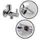 ZAP Turbo Brass Chrome Finish 2 Way Angle Valve with Wall Flange
