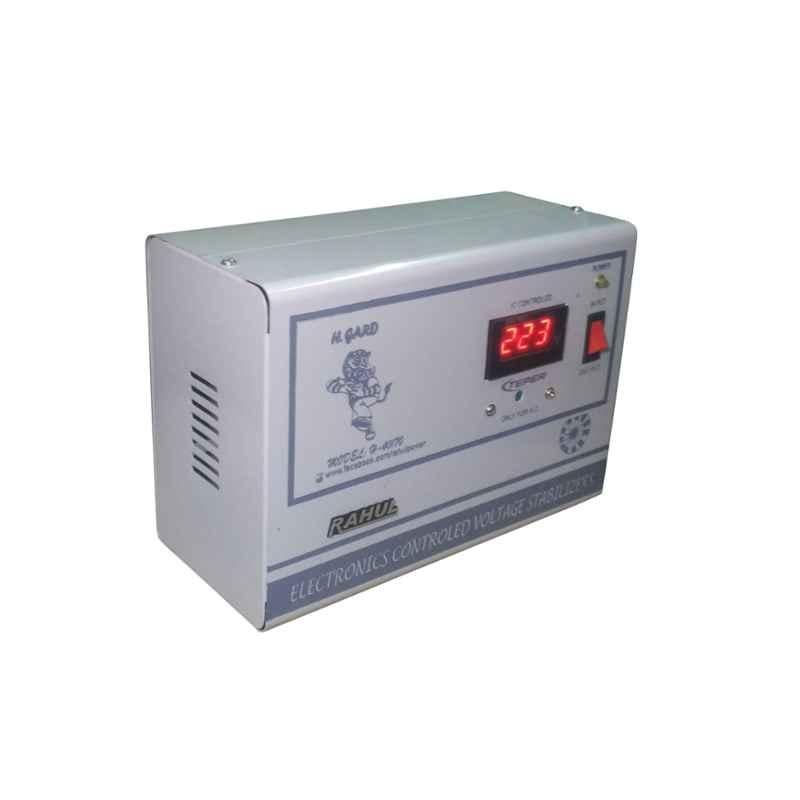 Rahul Digi 1090-A 1kVA 4A 90-280V Automatic Digital Voltage Stabilizer for Air Cooler, Computer, Washing Machine & 185-290L Refrigerator