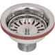 Renvox 18x16x9 inch Glossy Silver Stainless Steel Kitchen Bowl Sink with Stainless Steel Coupling