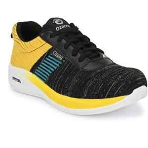 Ozarro Canvas Light Weight Steel Toe Yellow & Black Safety Shoes, S4430, Size: 10
