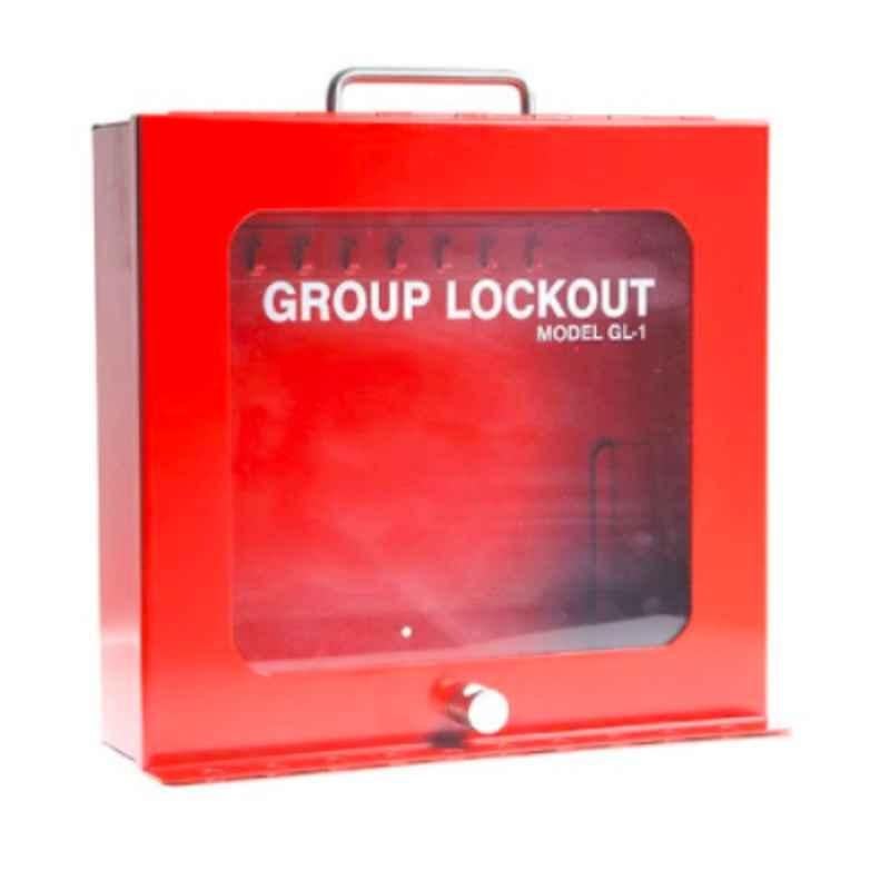 Loto 310x305x80mm Steel Red Group Lock Box, GLB-GL-1-8K