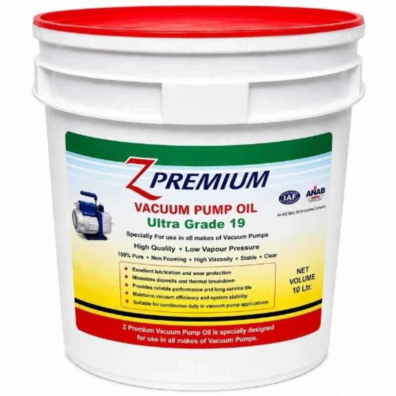Z Premium Grade 19 10 Litre Vacuum Pump Oil
