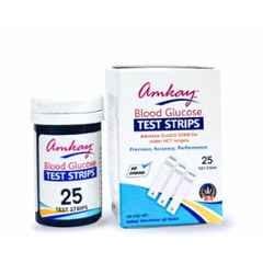 Amkay 25 Pcs Blood Glucose Test Strips Compatible with Amkay Glucometer