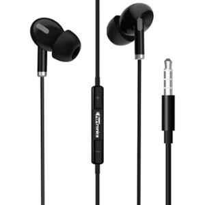 Portronics Conch Delta 3mW 1.2m Black In Ear Earphones with Mic, POR 1155