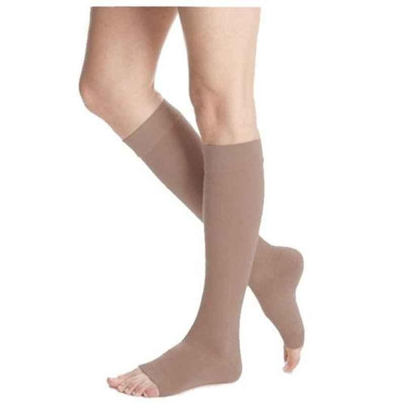 Maxis Beige Cotton Medi Medical Compression Stocking Knee Length, Size: M