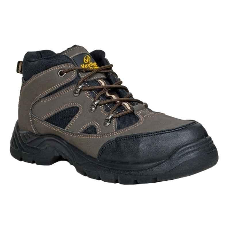 Vaultex OJL Steel Toe Brown High Ankle Safety Shoes, Size: 40