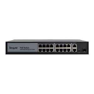 Beware 16 Port 1x1000 Mbps 2 Gigabit RJ45 Uplink Ports + SFP PoE Network Switch