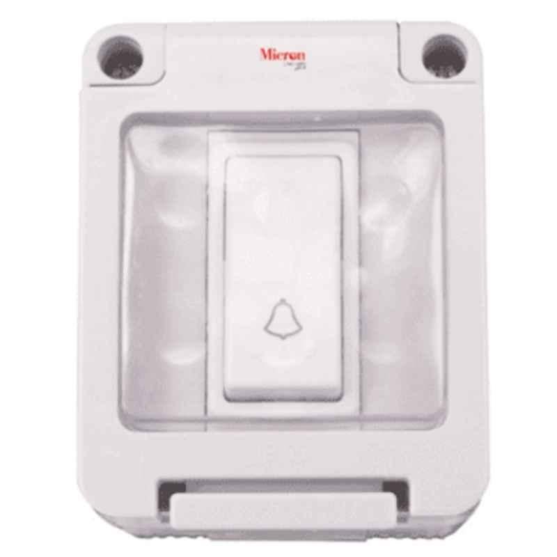 Micron 1 Gang PVC Grey IP55 Weatherproof Bell Push, MMEIP55-020