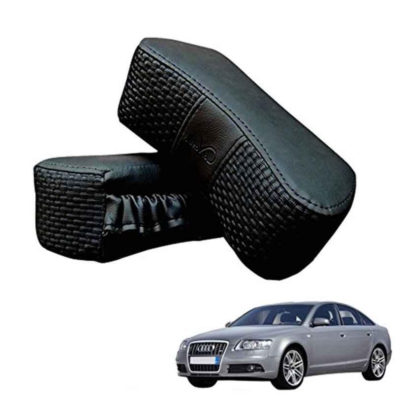 Kozdiko 2 Pcs Memory Foam Black Luxurious Neck Rest Set for Audi A6, koz_40533