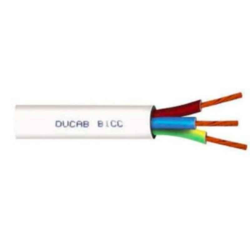 Ducab 2.5mm Copper 3 Core Flexible Wire Cable, Length: 5 m