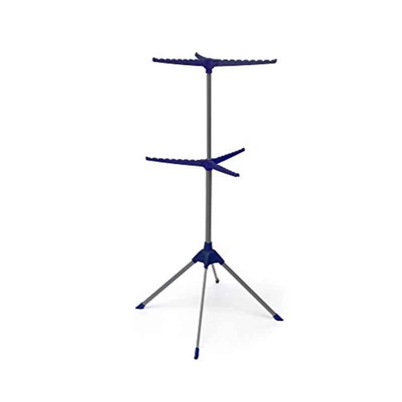 Addis Alloy Steel Silver & Blue 6 Arm Ironing Tidy & Airer, 516458