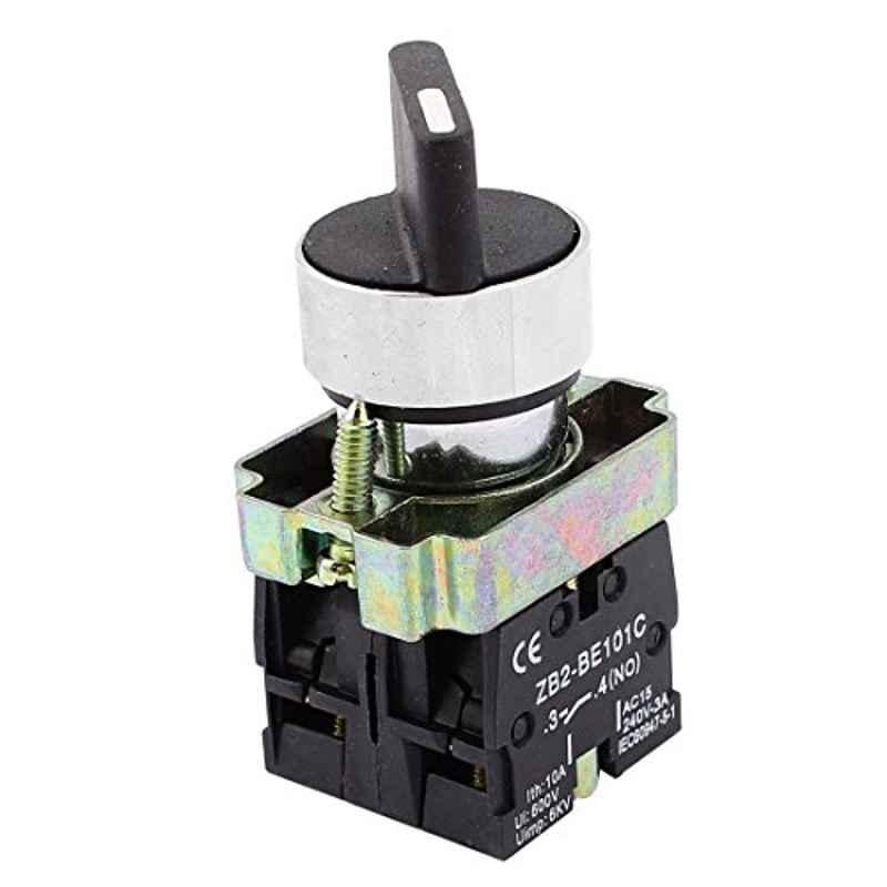 Sourcing Map 240V 22mm 3 Positions Rotary Selector Select Switch, ZB2-BE101C