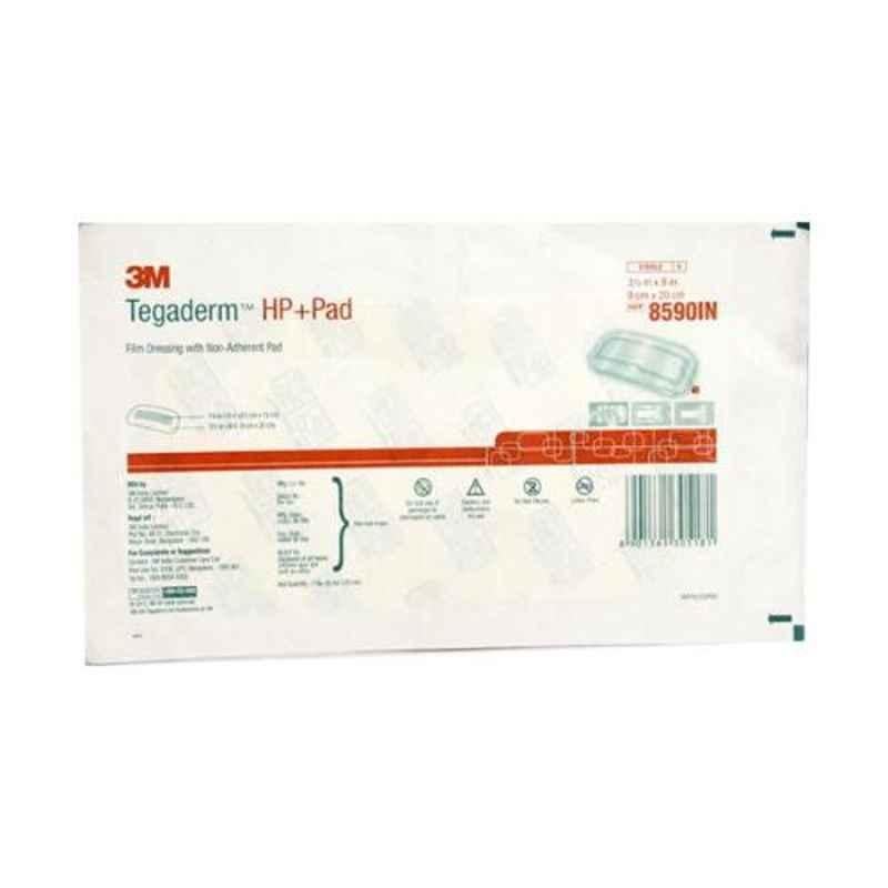 3M Tegaderm HP Transparent Dressing Pad, 8590IN (Pack of 25)