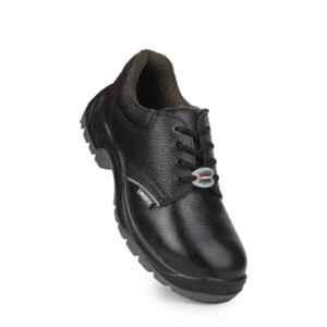Liberty Surksha2RP Leather Low Ankle Steel Toe Black Safety Shoes, Size: 11